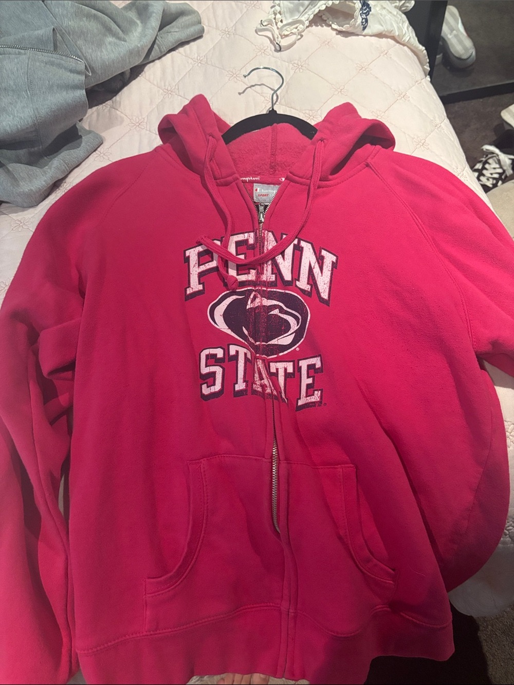 Champion Pink Penn State Zip-Up Hoodie